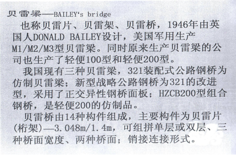 軍用梁，Ｄ型梁，貝雷梁